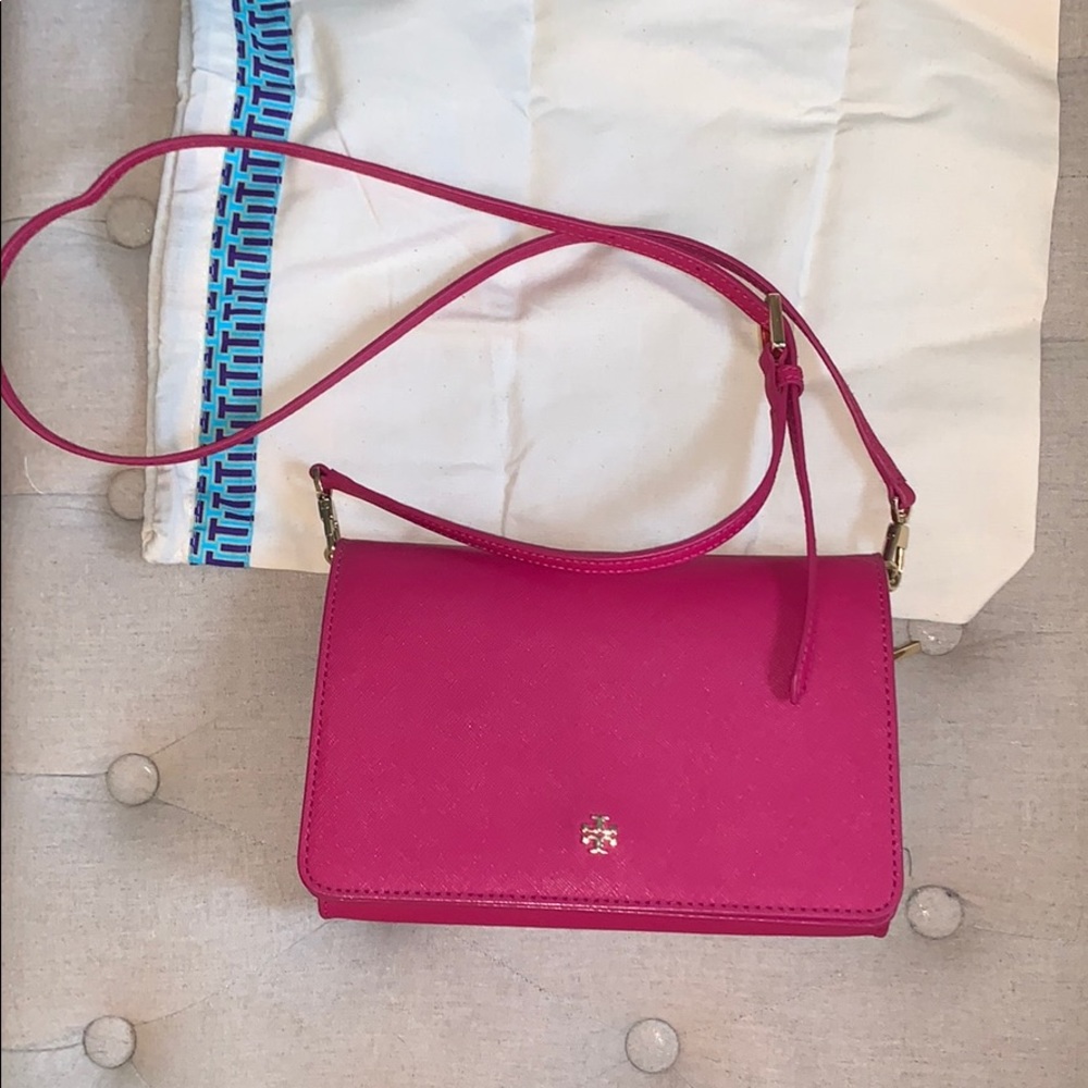 Tory Burch Emerson combo leather crossbody clutch